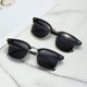 thumbnail image 1 of Gafas de sol clásicas retro con montura media y diseño de uña de arroz, gafas de sol con película de color a la moda, gafas reflectantes, 1 of 5