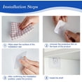 thumbnail image 4 of 60 Pcs Support Adhésif Non Perforé pour Étagère Support de Cloison de Garde-Robe Couche Fixe Crochet Support Adhésif, 4 of 5