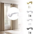 thumbnail image 6 of Ngheia Adjustable Curtain Rod Brackets, Wall Mounted Metal Single Rod Holder, Heavy Duty 22 lb Capacity, White, Includes Screws, 2 Pack, 6 of 8