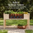 thumbnail image 6 of Best Choice Products 48x24x30in Raised Garden Bed, Elevated Wooden Planter for Yard w/ Foot Caps, Liner - Classic Wood, 6 of 8