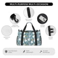 thumbnail image 4 of Bingfone Snowflake Scarf Snowman Print Travel Duffel Tote Bag,Waterproof Shoulder Weekender Bag For Women and Men Swim Sports Travel Gym Bag，Foldable and expandable bag Lightweight, 4 of 7