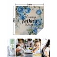 thumbnail image 5 of nqOlkjepod Happy Father's Day Cloth Napkins Set of 6 Reusable Dinner Napkins, Blue Spring Floral Vintage Cocktail Napkin Washable Table Napkins for Wedding/Holiday Party/Baby Shower 20"x20", 5 of 8
