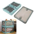 thumbnail image 1 of Storage Bins with Lids, Collapsible Storage Bins Stackable 5 Sided Door Opening Design Storage Cabinet Wardrobe Stackable Closet Organizer Foldable Box Trunk Car Organizer, 1 of 8