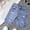 Sky Blue, variant on Boys Denim Shorts Size 6-7 Years Sky Blue Relaxed Fit Casual Classic Jean Shorts Breathable Solid Color Summer Daily Wear