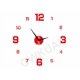 thumbnail image 1 of Reloj Para Pared 3d Grande Xtellar rojo En Madera Números En Negro 90cm, 1 of 4