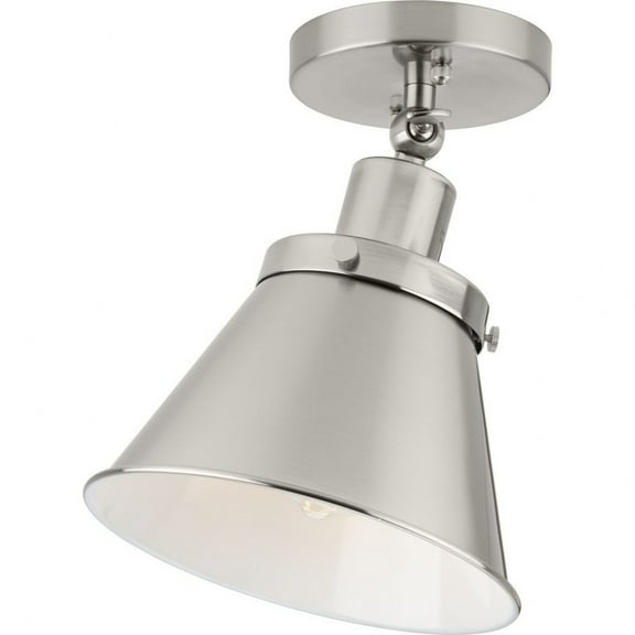 P350199-009-Progress Lighting-Hinton - 1 Light Flush Mount-Brushed Nickel Finish