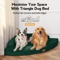 thumbnail image 4 of Cama ortopédica para perros MEKIY, grande, impermeable con funda, color verde oscuro, 4 of 7