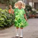 thumbnail image 5 of Niñas Vestido de Día de San Patricio 3-12 Años Niños Niños Verano Casual Cuello Redondo Manga Corta, 5 of 9