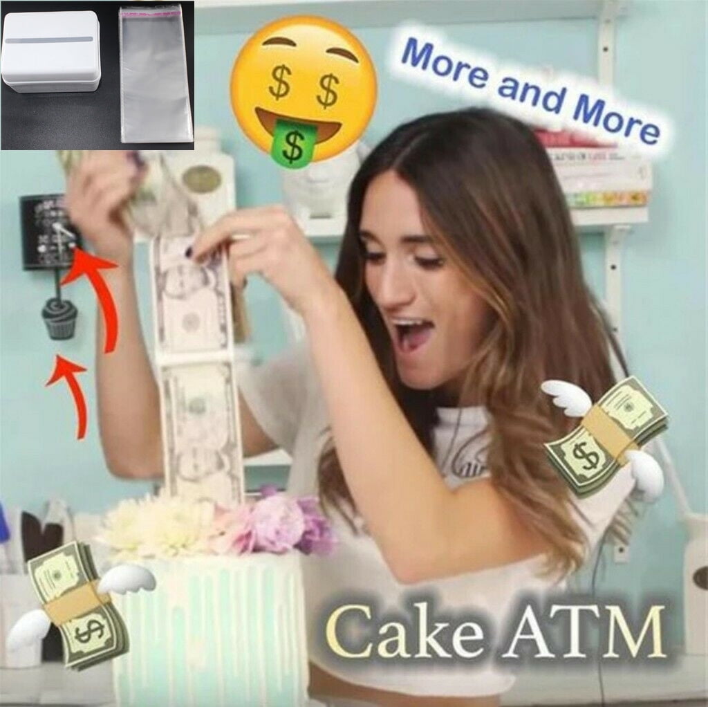 Buy Cake Surprise Birthday Topper Money Box Funny Cake ATM Happy