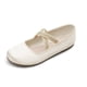 thumbnail image 1 of Zapatos de Bailarina para Niña DREAM PAIRS Talla 2 Satín Marfil, 1 of 6