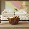 thumbnail image 2 of Modern Corduroy 114.5' Modular Sofa with Reversible Seat and L-Shaped Combination, 2 of 22