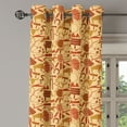 thumbnail image 3 of Ambesonne Western Grommet Curtain, Hat Snakes Bison Folklore, 50" x 63", Pale Orange Redwood, 3 of 6