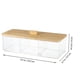 thumbnail image 3 of 1pc de almohadillas de algodón transparente soporte de almacenamiento de escritorio acrílico caja de almacenamiento de maquillaje Feliz Sencillez, 3 of 5