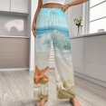 thumbnail image 2 of Ocean Beach Pajamas For Women Loose Retro Night Pajama Pants Comfortable Sleepwear Bottoms Homewear, 2 of 6