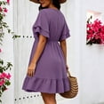 thumbnail image 7 of Summer Dresses for Women 2026 Maxi Dress V-Neck Short Sleeve Dresses for Party Casual Summer Maxi Dresses for Women with Pockets, 7 of 7