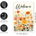 thumbnail image 2 of Welcome Fall Floral House Flags 28x40 Double Sided Wildflower Garden Flag Autumn Flags for Outside Farmhouse Porch Decorations Thanksgiving Yard Flag, 2 of 6