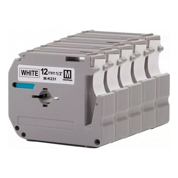 Cinta compatible Brother MK-231 para PT-70 PT-80 de 12 mm x 8 m
