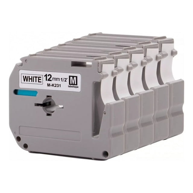 Cinta compatible Brother MK-231 para PT-70 PT-80 de 12 mm x 8 m