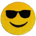 thumbnail image 3 of Emoji Rug Soft and Cute - Perfect for Children - Made in France - Sunglasses, 3 of 6