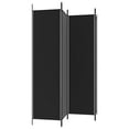 thumbnail image 3 of vidaXL 4-Panel Room Divider Black 200x200 cm Fabric, 3 of 5