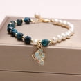 thumbnail image 2 of Natural Tigereye Freshwater Pearl Braided Bracelet, 2 of 2
