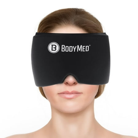 BodyMed Migraine Relief Cap, Universal Fit for Women and Men – Soothing Headache Face Mask with Extra Cooling Gel for Extended Relief – Hot and Cold Therapy Head Wrap for Tension, Stress, Headaches