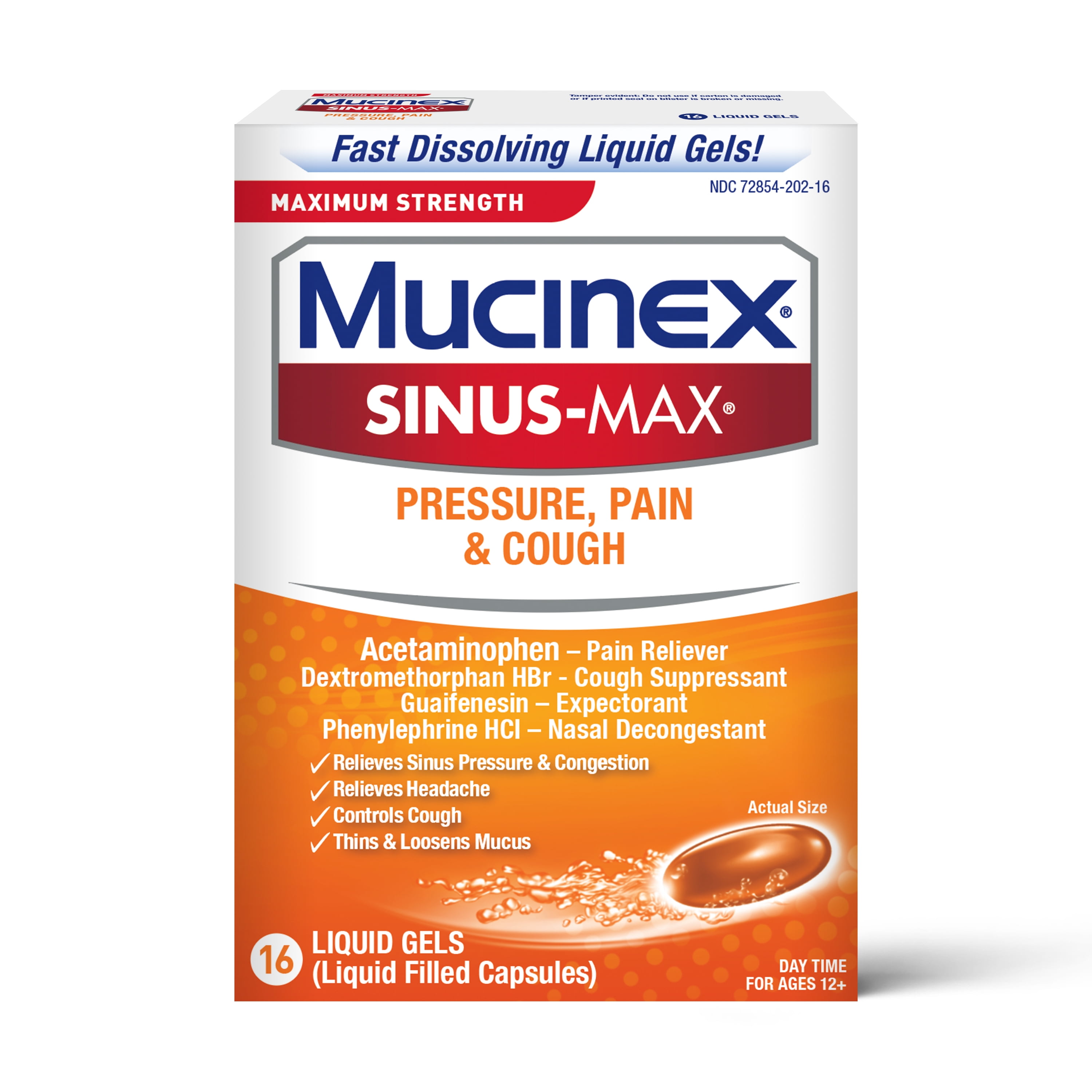 Mucinex Sinus Max Maximum Strength Pressure Pain Cough Sinus 
