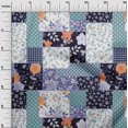 thumbnail image 3 of oneOone Viscose Jersey Dark Navy Blue Fabric Asian Floral Mix Patch Craft Projects Decor Fabric Printed By The Yard 60 Inch Wide, 3 of 4