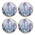 thumbnail image 1 of WIRESTER Heavy Duty 4pcs Set Round Cabinet Drawer Knobs Decorative Wall Hanging Hooks for Home Bathroom Bedroom Kitchen, 1.26 inch Diameter Round Cabinet Knob - Irises Flowers, 1 of 7