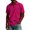 #02Hot Pink, variant on Men Half Zip Lapel Short Sleeve Polo Shirt Breathable Casual Chest Pocket Lightweight Solid Color Daily Tops S