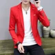 thumbnail image 5 of Abrigo de un solo pecho para hombre, chaqueta de traje a cuadros gris, blazer para hombre, ropa de primavera de alta calidad, vintage, nueva moda original 2024, 5 of 5