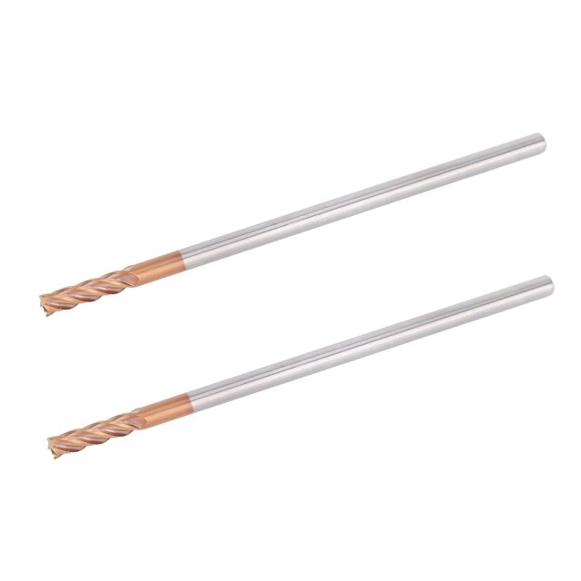 Fresa de carburo de grano micro, 2 piezas de fresa de metal, fresa de vástago recto, suministros para trabajar el metal, máxima confiabilidad