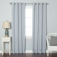 thumbnail image 1 of Best Home Fashion, Inc. Shimmery Basketweave Solid Blackout Grommet Curtain Panels (Set of 2), 1 of 4