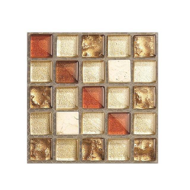 ziyahi Crystal Tile 3D Wall Sticker Practical Glass Decor Pattern Panel High Heating Resistance Living Room Bathroom Decoration Type 1 Type 13