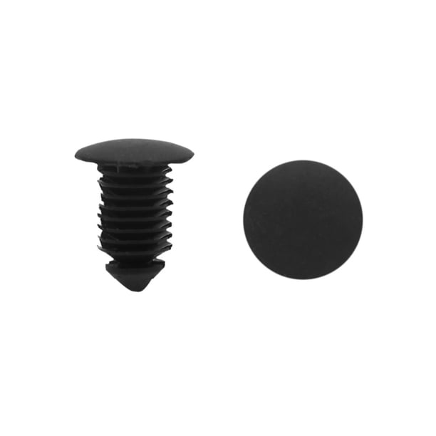 100 Piezas 10mm Agujero Grapa Retenedor Plástico Negro Moldura Techo Coche Clip Remache