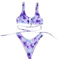thumbnail image 4 of Swimsuit Sets for Women Tie-dye Printed Bandage Swimwear Bikini Sexy Split Bathing Suit, 4 of 6