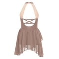 thumbnail image 3 of iiniim Kids Girls Figure Ice Skating Sparkle Sleeveless Gymnastics Leotard Ballet Lyrical Dance Dress Dusty Pink 12, 3 of 6