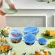 thumbnail image 4 of Tapas elásticas de silicona, tapas reutilizables herméticas para alimentos, tapas elásticas para microondas, tapas frescas para recipientes., 4 of 4