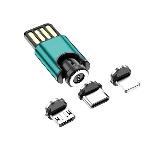 Xihbxyly Paletas No Reclamadas Adaptador Sucinto Magnético Adaptable 3 a 1 Adaptador Portátil Usb Adaptador Sucinto Magnético Universal Funciona con Todos Los Dispositivos