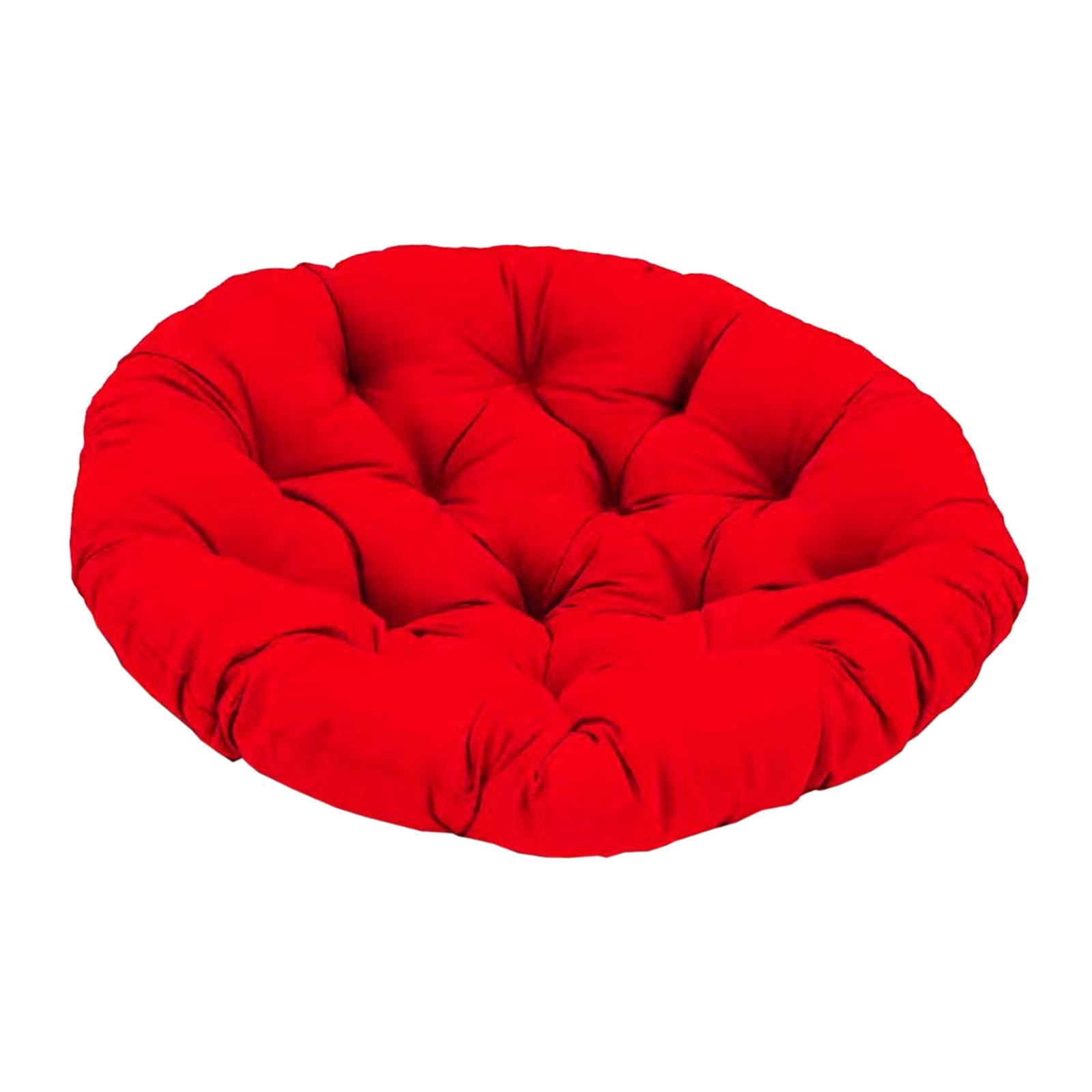 Colaxi Outdoor Seat Cushion, Round Rattan Cushion, Hanging Basket Chair Cushion for Swing Chair Hammock Wicker Chair Rocking Chair Red