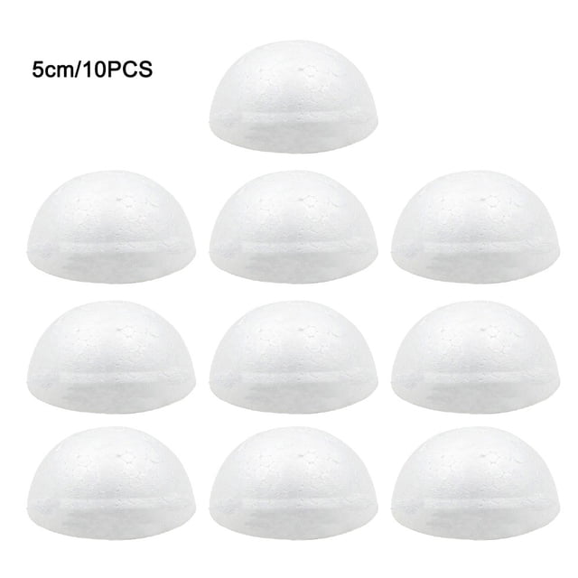 10X Foam Hemisphere Foam Hemisphere Blank Round Foam Ball Polystyrene Foam Ball