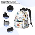 thumbnail image 3 of Yield Cartoon Space Print Backpack for Women Men, Lightweight Casual Travel Daypack, Classic Basic College Backpack, Middle School Bag, 3 of 5