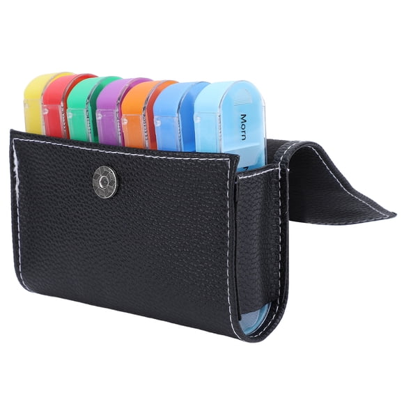 Contenedor De Medicamentos Para 7 Días, Compartimento Separado, Organizador De Medicamentos Semanal Portátil, Sellado Seguro Para Exteriores