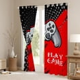 thumbnail image 3 of Manfei Gray Gamepad Black Out Curtains,Console Game Lovers Curtains Pack of 2 (42x63 Each),Geometric Circle Dots Bedroom Curtains For Boy,Breathable Home Decor, 3 of 6