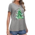 thumbnail image 3 of MOSHU Christmas Womens T-shirts Round Neck Shirts for Women Short Sleeve Loose Graphic Tees Casual Tee, 3 of 9