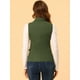 thumbnail image 5 of Allegra K Chaqueta con cremallera y bolsillos sin mangas Anorak Utility Chaleco para mujer Verde S, 5 of 6