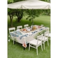 thumbnail image 4 of Outdoor Tablecloth with Umbrella Hole for Patio/Picnic/Party/Camping, Summer Slippers Waterproof Table Cloth Rectangle Table Cover Washable, Tropical Botanical Palm Leaves Rustic (60"x 120"), 4 of 8