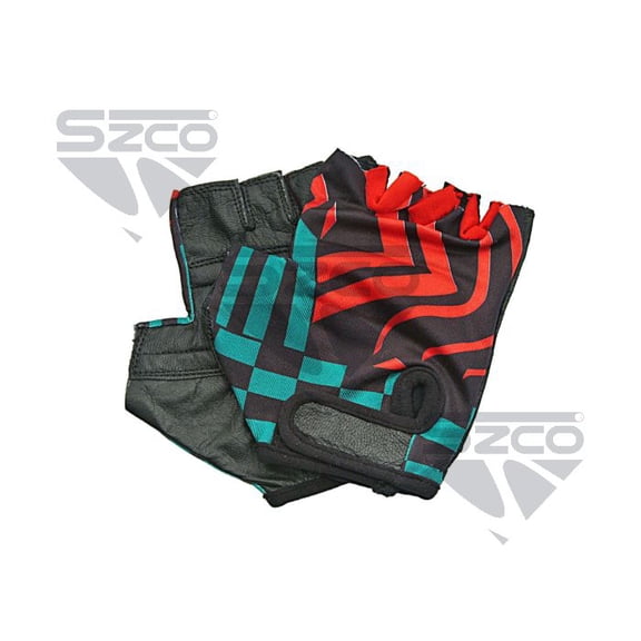 Medium Lycra Grip Gloves with Padded Palm, Adjustable Strap, Durable Comfort-Fit Protective Handwear