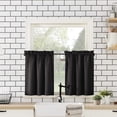 thumbnail image 3 of Nvzi Half Window Curtains for Kitchen, 1 slice black Curtains & Valances, 137*61cm Light Filtering Rod Pocket Curtains for Small Windows, Easy to Install Polyester Curtain, 3 of 4