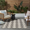 thumbnail image 2 of Nourison Positano 4' x 6' Charcoal Diamond Modern Flatweave Indoor/Outdoor Rug, 2 of 11